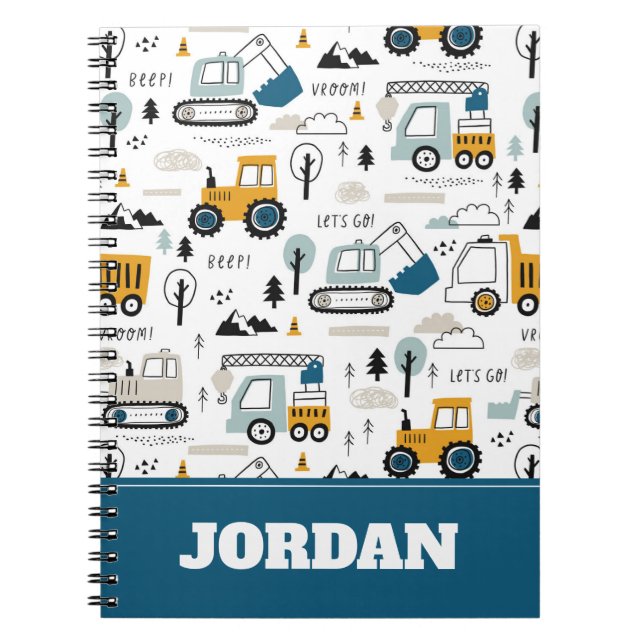 Låt oss Flytta Fordon Mönster Anteckningsbok (Framsidan)