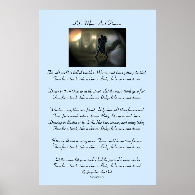 Låt oss Flytta och dansa Poster (Framsidan)