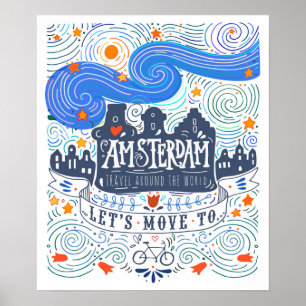 Låt oss flyttningen till Amsterdam Poster