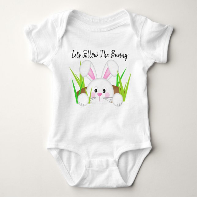 Låt oss Följ Bunny T Shirt (Framsida)