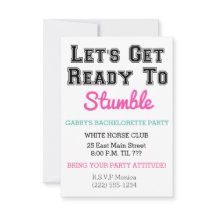 Låt oss förbereda oss för att snubbla inbjudan