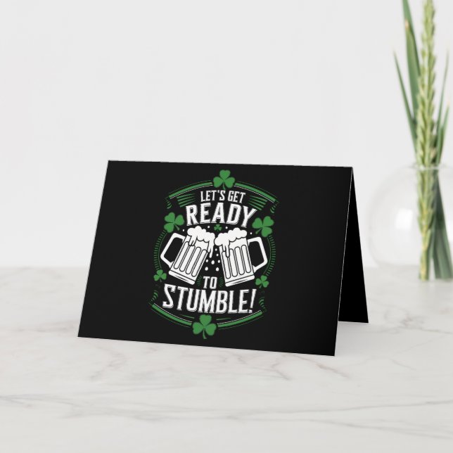 Låt oss förbereda oss på att snubbla Rolig St Patr Tack Kort (Framsida)