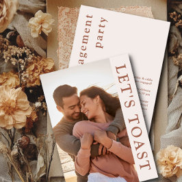 Låt oss Förlovningsfest för popup-foto Inbjudningar