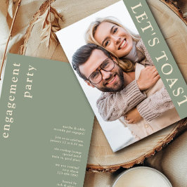 Låt oss Förlovningsfest för popup-Grönt av Cream P Inbjudningar