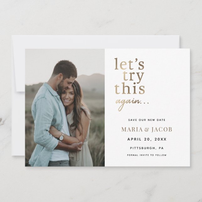 Låt oss Försök att spara detta datum igen Inbjudningar (Framsida)