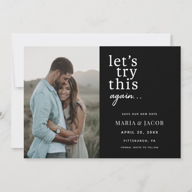 Låt oss Försök att spara detta datum igen Inbjudningar (Framsida)