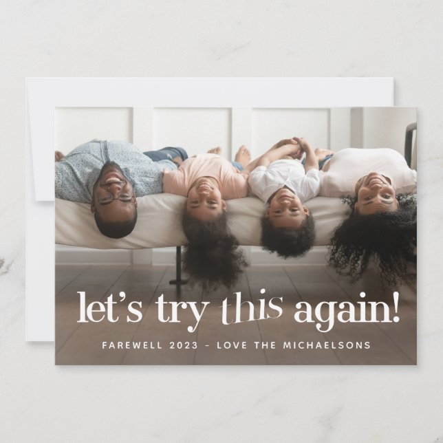 "Låt oss Försök igen" Gröntens fotokort för Helgda (Framsida)