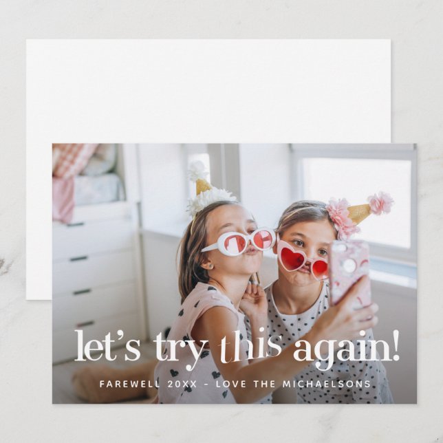 "Låt oss Försök igen"-Helgdag (Fram/baksida)