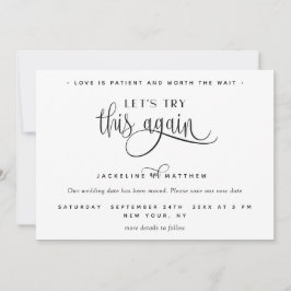 Låt oss Försök igen, Kärlek är patientmodern Spara Datumet