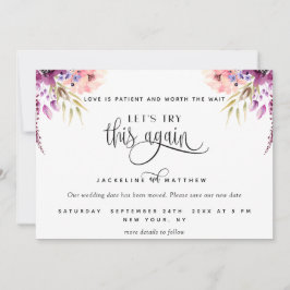Låt oss Försök igen, Lila, Lilac Peach-Blommigt Spara Datumet