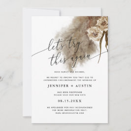 Låt oss Försök igen med Pampas Grass Bröllop Spara Datumet