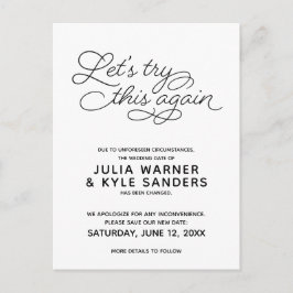 Låt oss Försök igen om det här vykortet för uppskj Vykort