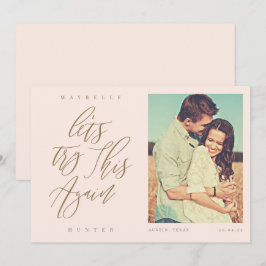 Låt oss försöka igen Modern kalligrafi & foto Spara Datumet