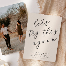 Låt oss försöka igen Nytt spara datum Datumet