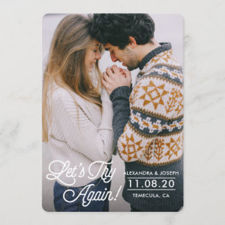 Låt oss försöka igen Uppställningskort Inbjudningar