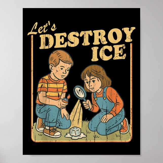 Låt oss förstöra is, invandrarrättigheter, protest poster (Framsidan)