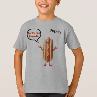 "Låt oss Frank" Hotdog Customizalbe Pun Boy's T Shirt