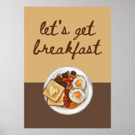 Låt oss frukost poster