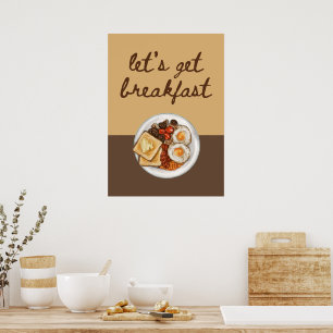 Låt oss frukost poster