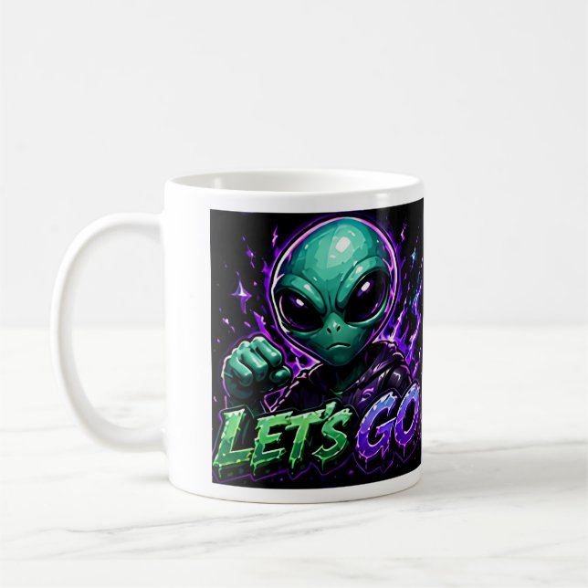 Låt oss gå Alien Känsloyttring Kaffe Mugg (Vänster)