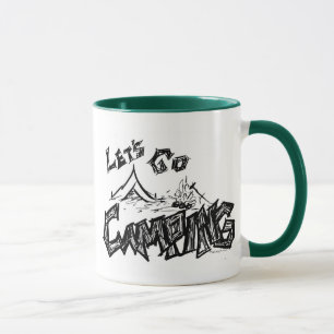 Låt oss gå att campa utomhus- design mugg