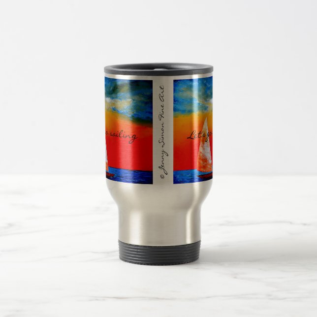 Låt oss gå att segla muggen - Jenny Simon Resemugg (Center)