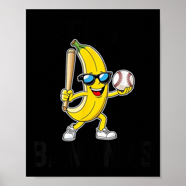 Låt Oss Gå Bananar Rolig Banan Merch  Poster (Framsidan)