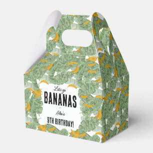 Låt oss gå Bananas Banana Tropical Birthday Theme Presentaskar