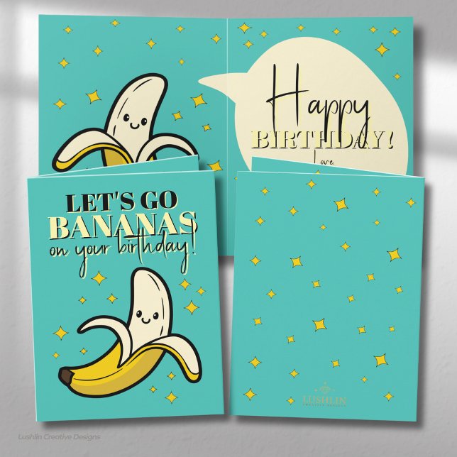 Låt oss gå bananas – Grattis på födelsedagen Kort (Skapare uppladdad)