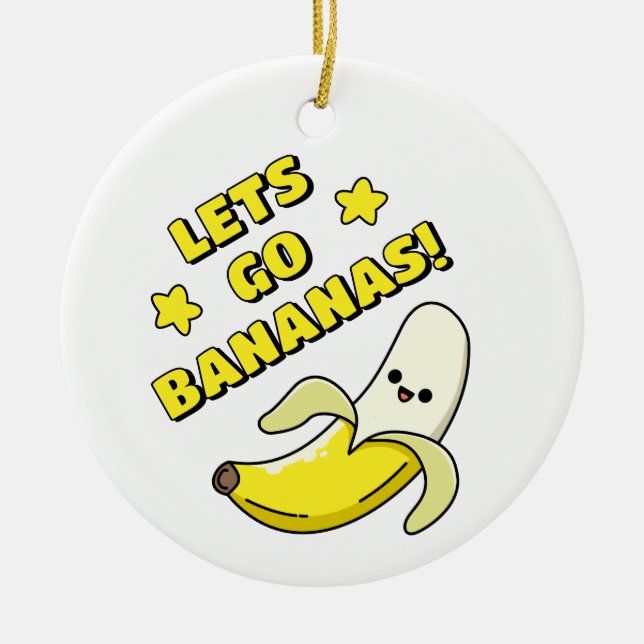Låt oss gå bananas! julgransprydnad keramik (Framsidan)