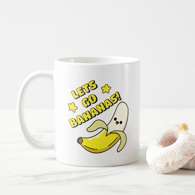 Låt oss gå bananas! kaffemugg (Med munk)