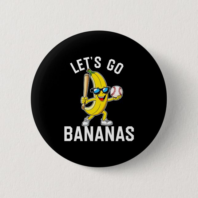 Låt oss gå bananas långärmad  knapp (Framsida)