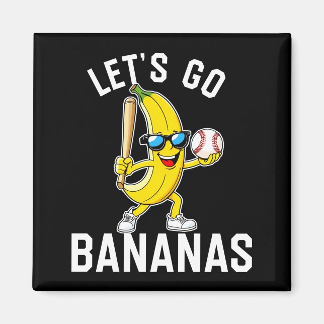 Låt oss gå bananas långärmad  magnet (Framsidan)