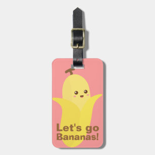 Låt oss gå bananas med denna söta och glada banan bagagebricka