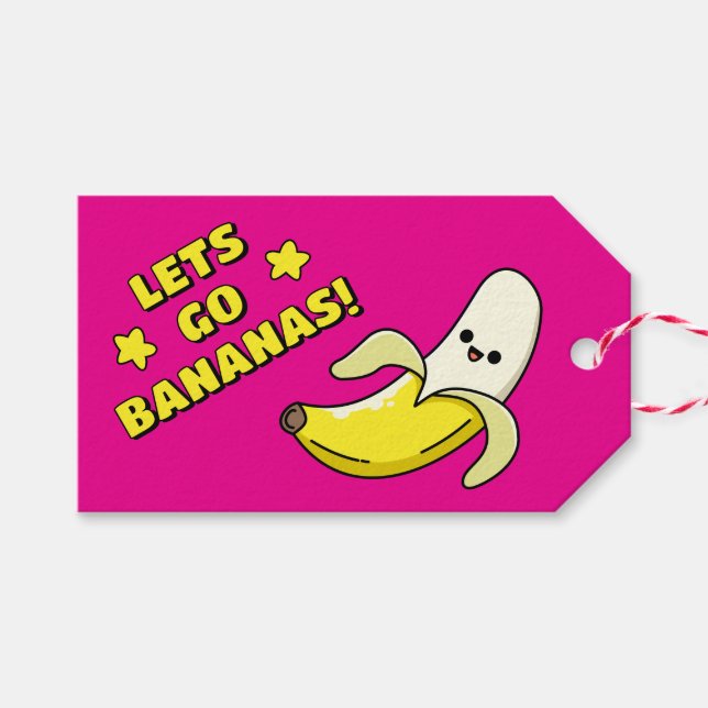 Låt oss gå bananas! presentetikett (Framsidan (Horizontal))
