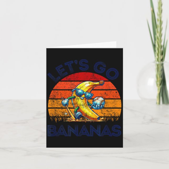 Låt oss gå bananas Rolig banan Kort (Framsida)