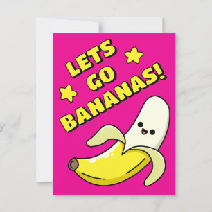 Låt oss gå bananas! vykort