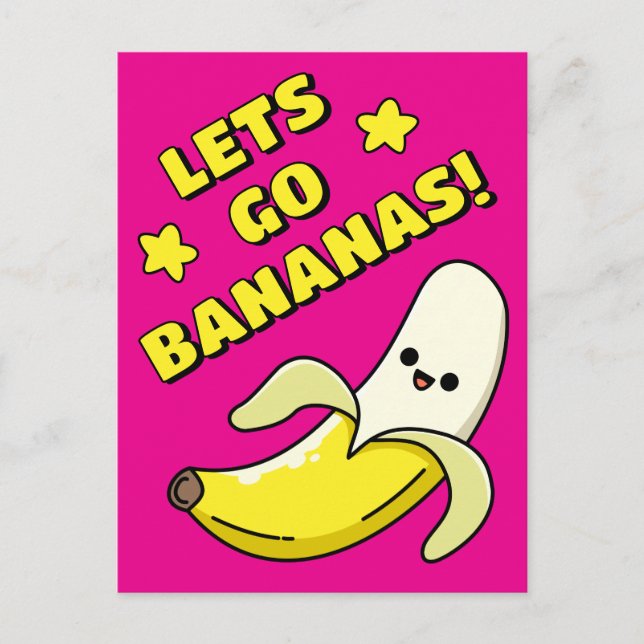 Låt oss gå bananas! vykort (Framsida)
