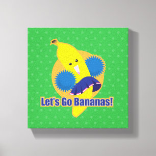 Låt oss gå bananer! canvastryck