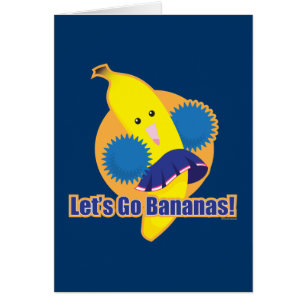 Låt oss gå bananer! hälsningskort
