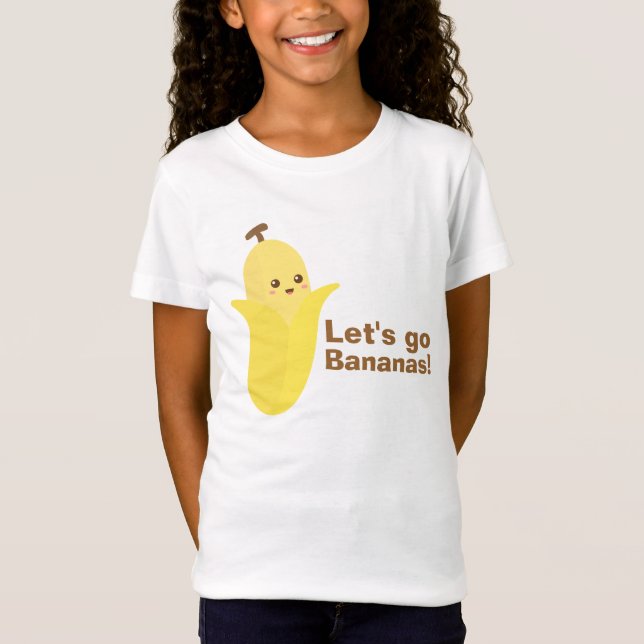 Låt oss gå bananer med den gulliga och lyckliga tröja (Framsida)