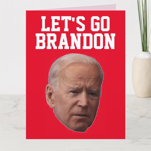 LÅT OSS GÅ BRANDON BIDEN VALENTINSDAGSKORT KORT (Framsida)