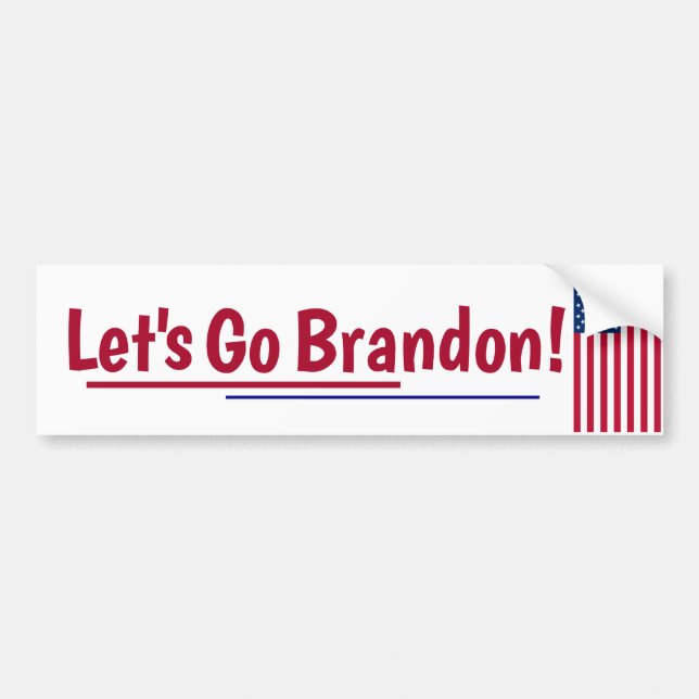 Låt oss gå Brandon Bumper Sticker Bildekal (Framsidan)