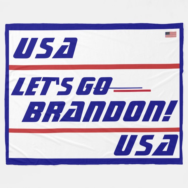 Låt oss gå Brandon! Fleece Blanket (Framsidan (Horisontell))