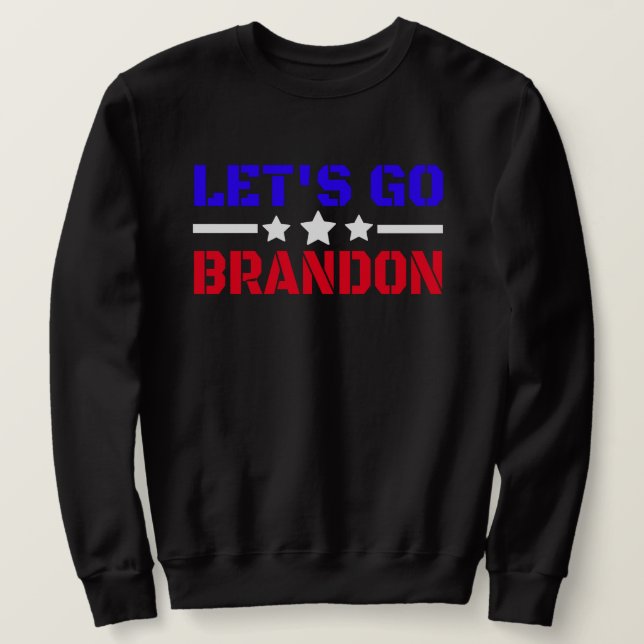 Låt oss gå Brandon  Lång Ärmad Tröja (Design framsida)