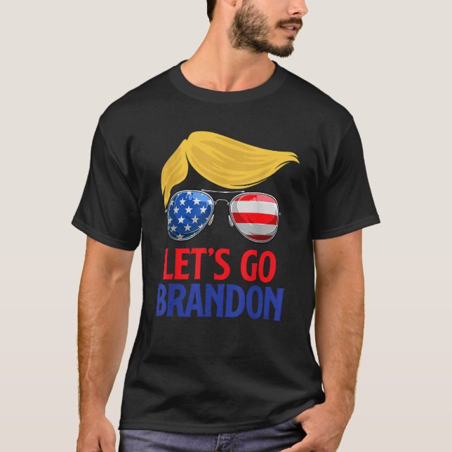 Låt oss gå Brandon Lets Go Brandon Trump America F T Shirt (Framsida)