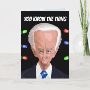 LÅT OSS GÅ BRANDON ONSKAMDA BIDEN Falt Julkort Helgkort