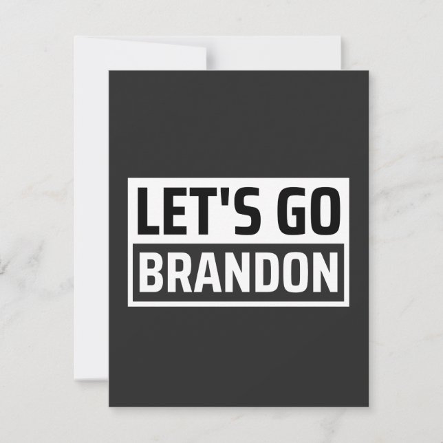 låt oss gå brandon tack kort (Framsida)