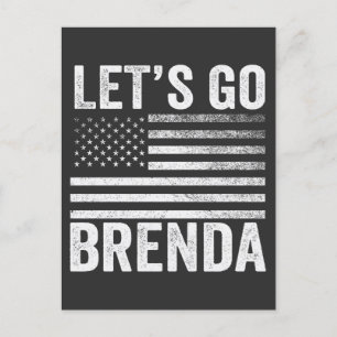 Låt oss gå Brenda Amerikansk flagga val  Vykort