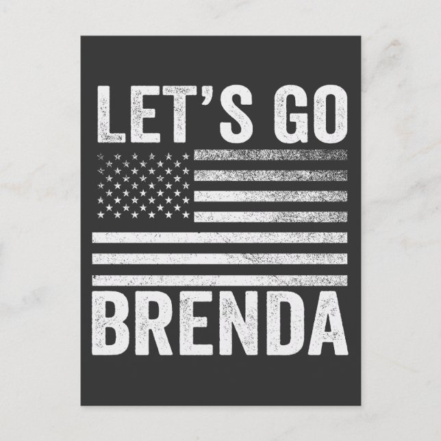 Låt oss gå Brenda Amerikansk Flagga Val  Vykort (Framsida)